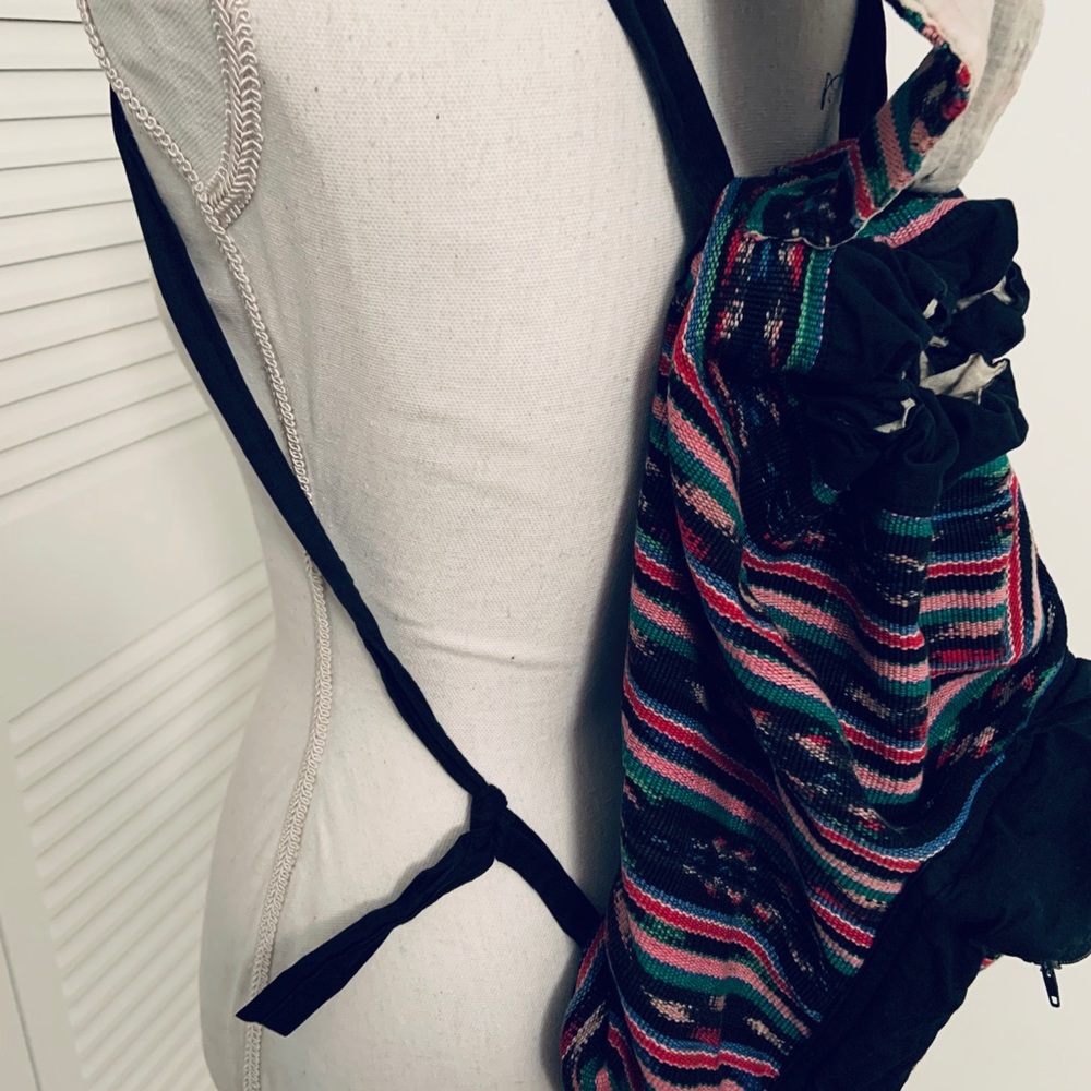Guatemalan Bohemian Drawstring Backpack - Vintage… - image 4